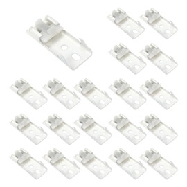 Coshar 20pcs Ceiling Mount Bracket DIY Curtain Track Installation Accessories Straight or Curved Curtain Track Top Mounting Hardware White