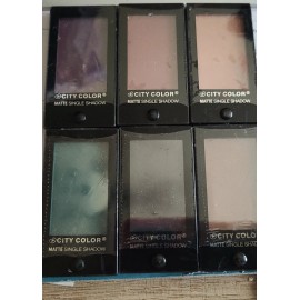 City Color Eye shadow Matte Lot Of 6 Different Single Colors