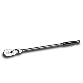 Capri Tools 1/2-Inch Drive Low Profile Flex-Head Ratchet, True 72-Tooth, 5-Degree Swing Arc, 180-Degree Flex-Head (CP12500FX)