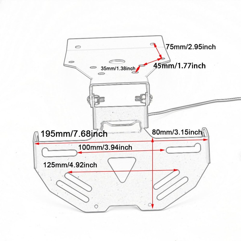 ADV 160 Foldable License Plate Holder Bracket Motorcycle Adjustable Tail