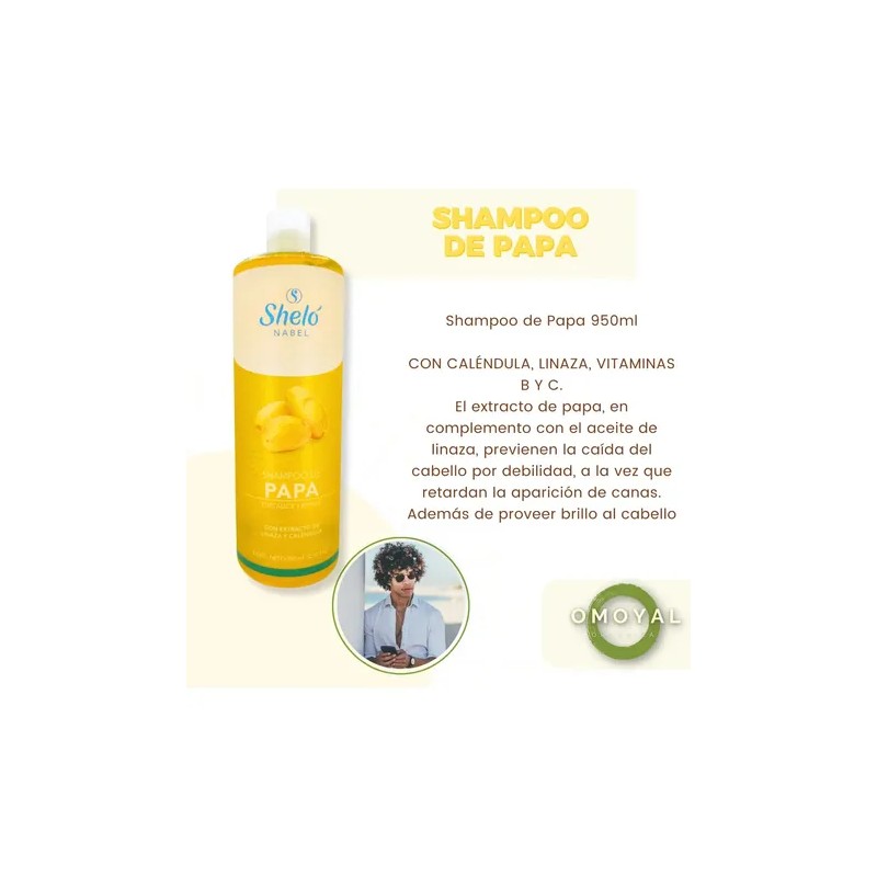 Shampoo De Papa 950 Ml Nutritivo, Reparador Sheló Nabel
