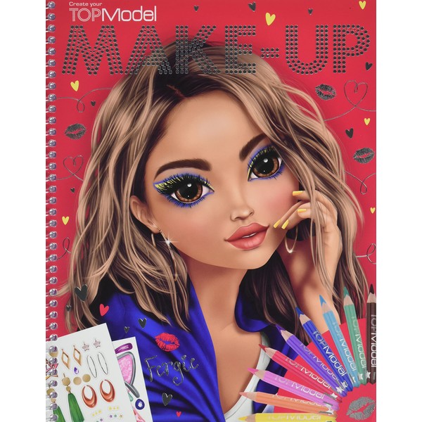 Depesche TOPModel 10728 Colouring Book, Create Your Make-Up, Approx. 24 x 19.5 x 1 cm