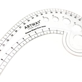 Artway Comma Shaped Curved Ruler - 43cm x 25cm - French Curve Ruler