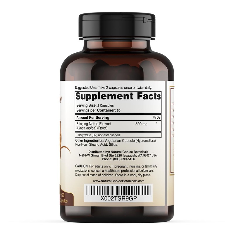 Natural Choice Botanicals Stinging Nettle Root Extract Supplement - 120