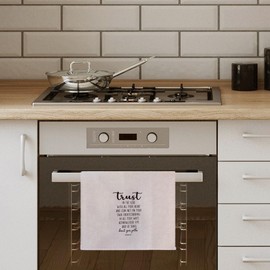 CIOJUNE Inspirational Christian Kitchen Towels, Proverbs 3:5-6 Trust in The Lord with All Your Heart Decorative Dish Tea Towels for Kitchen, Bible Verses Hand Towels for Bathroom Decor, 16x24 Inch