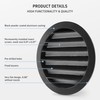 calimaero® WSGB 5" Inch Black Round Metal Air Vent Grill