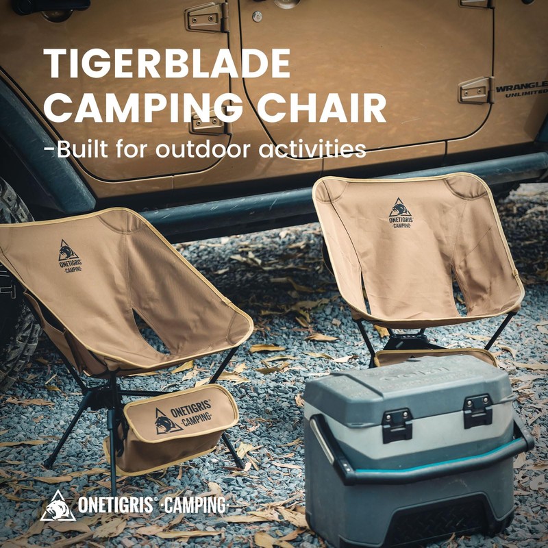ONETIGRIS Tigerblade Camping Chair, Lightweight Folding Backpacking Hiking Chair, Compact