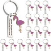 PHAETON 20PCS Flamingo Gifts for Women Flamingo Keychain Motivational Keychain