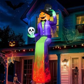300cm Gigante Calabaza Sentada Inflables de Halloween para Exteriores