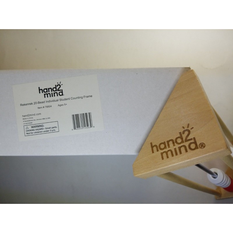 hand2mind 20 Bead Wooden Sensory Rekenrek, Abacus for Kids Math,