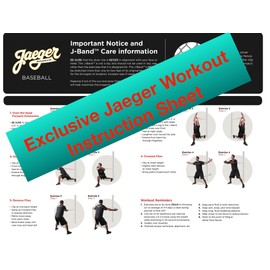 Jaeger J-Bands Resistance Bands for Pitchers. Baseball & Softball Pitching Trainer and Arm Trainer. Pitching Bands for Throwing. Training Equipment with Laminated Instruction Sheet