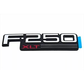 Ford 92 93 94 95 96 Ford F-250 XLT Fender Emblem Nameplate Badge Logo Side F250 1pc