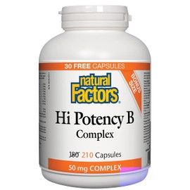 Natural Factors - Hi Potency B Complex 50mg, 210 Caps
