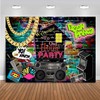 Mocsicka Hip Hop Graffiti Theme Photography Backdrops 80's 90's Colorful