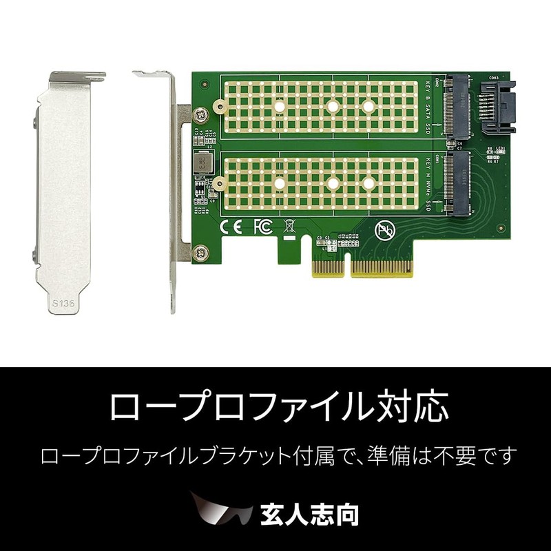 Genjin-oriented Interface M.2 NVMe SSD & M.2 SATA SSD Dual