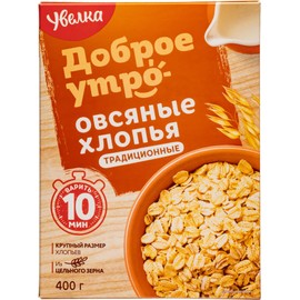 Uvelka, 100% Whole Grain Traditional Rolled Oats - Extra Thick & High Fiber, 400g/14.1oz, 10-Minute Cook Natural & Healthy Breakfast Oats