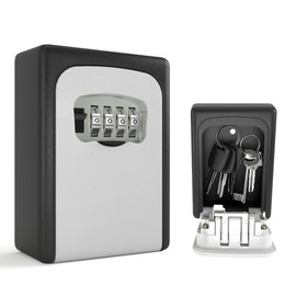 DIYGEEK Key Safe with Combination Code, Key Cabinet with 4-Digit Combination Code, Key Safe Outdoor, Key Box for Storing Keys for Front Doors, Garages, Schools and Offices