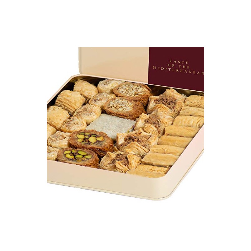 Assorted Baklava Baklawa 700g, Approx 29 Pieces, Tin Presentation Box,