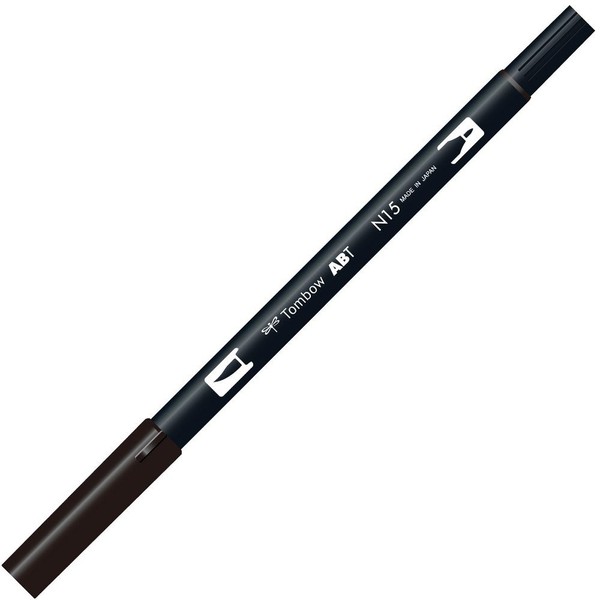 Tombow ABT Dual Brush Pen - Black (Pack of 6)