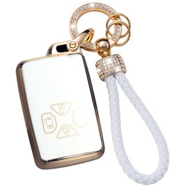 ontto TPU Car key fob cover fit for Toyota Alphard Vellfire 2010-2015 Previa Estima Isis Noah Voxy 2007-2017 key holder Smart case Shell keyring keychain bling styling accessories 3 buttons F