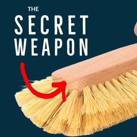 Juego de cepillos de madera y esponjas naturales de gran bonificación | Cepillos de limpieza sin plástico, esponjas de lufa y esponjas de celulosa, además de soporte para cepillo para polvo de bambú y jabón de madera