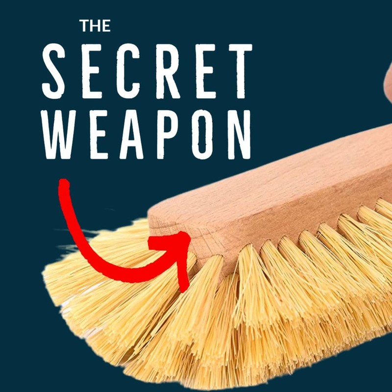 Juego de cepillos de madera y esponjas naturales de gran