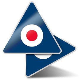 2 x Triangle Stickers 10 cm - RAF Roundel Symbol Mod Retro Fun Decals for Laptops,Tablets,Luggage,Scrap Booking,Fridges #215