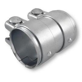 Exhaust Clamp, Pipe Connector, Double Clamp, Exhaust System (Galvanised Steel, Diameter 60 mm, Length: 95 mm)