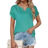AURUZA Short Sleeve Shirts for Women, V Neck Summer Tops