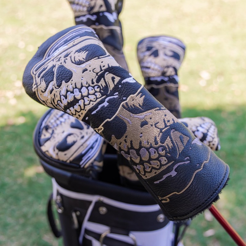 Golf Club Head Covers,1pc Skull Skeleton Fairway Golf Head Cover,