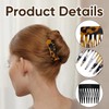 French Hair Side Combs For Women, 6 Pcs Decorative French
