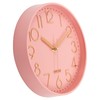 Lumuasky Pink Wall Clock Modern Battery Operated Analog Small Cute