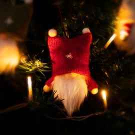com-four® 12 x Premium Santa Claus Pendants for the Christmas Tree, Christmas Tree Figures Pendant as Tree Decoration, Christmas Decoration or Gift Pendant - Swedish Scandinavian Decorative Trolls