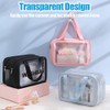 YIMIKE Travel Toiletry Bag, 2 in 1 Large Clear Makeup