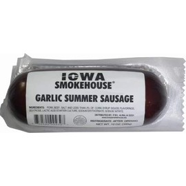 Iowa Smokehouse IS-SS12G Summer Sausage, Garlic, 12-oz. - Quantity 1212