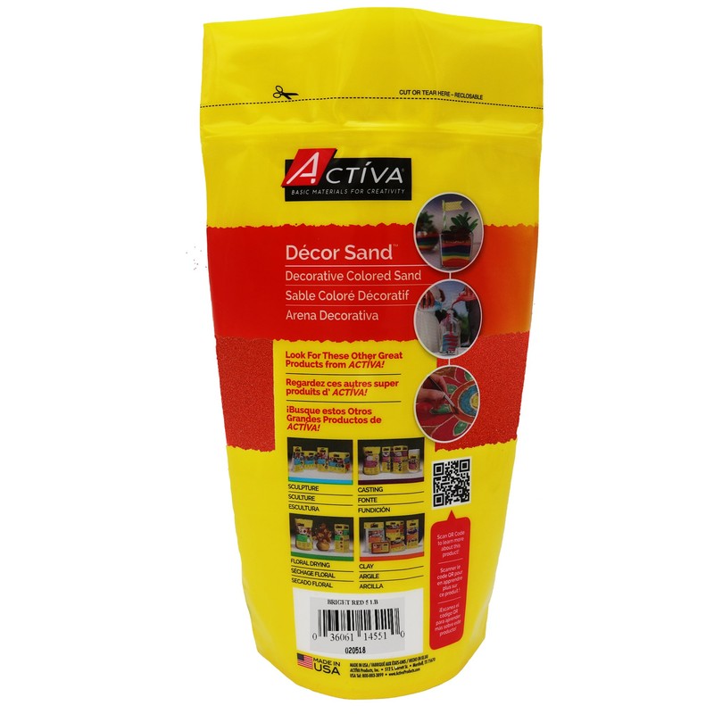 ACTIVA Decor Sand, 5-Pound, Bright Red