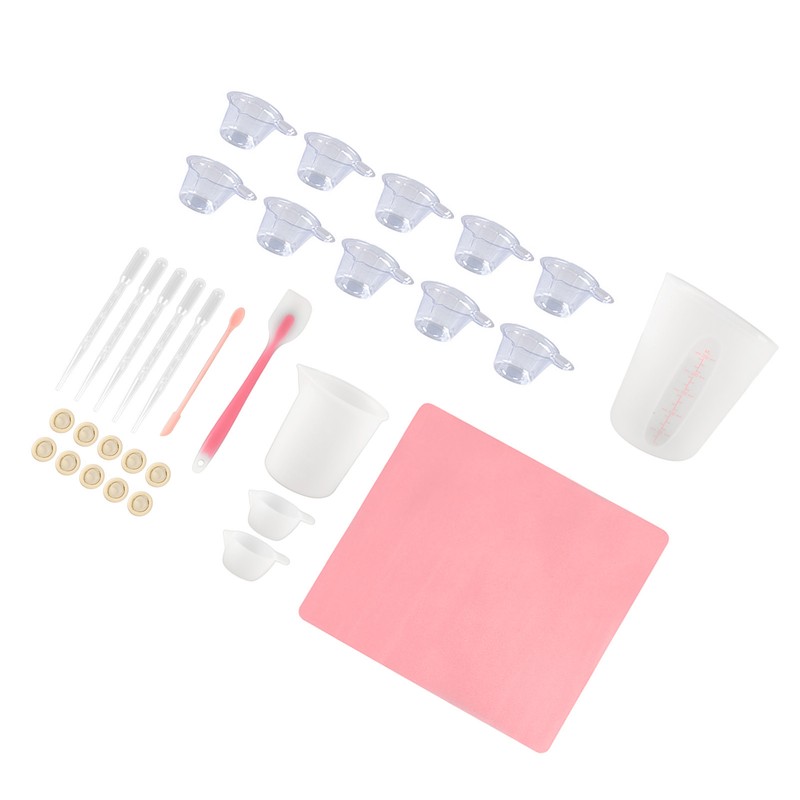 Silicone Measuring Cup Tool Kit Spatula Finger Gloves Pipettes Epoxy