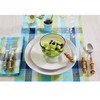 Solino Home Blue Linen Table Runner 90 Inches Long -