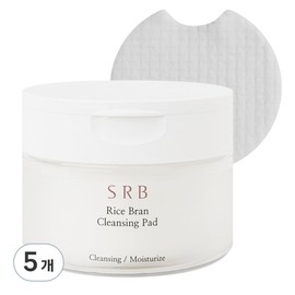 SRB Rice Water Rice Bran Cleansing Pads, 5 packs, 60 sheets / 에스알비 쌀뜨물 미강 클렌징 패드, 5개, 60매입