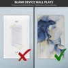 Navy Blue Marble 1 Gang Wall Plate Single Blank Light
