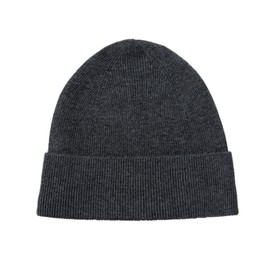 Lallier 100% Merino Wool Beanie for Men and Women, Pure Wool Ribbed Knit Warm Winter Hat with Gift Box (Dark Gray)