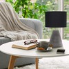 Simple Designs LT2059-BLK Pinnacle Concrete Table Lamp, Black