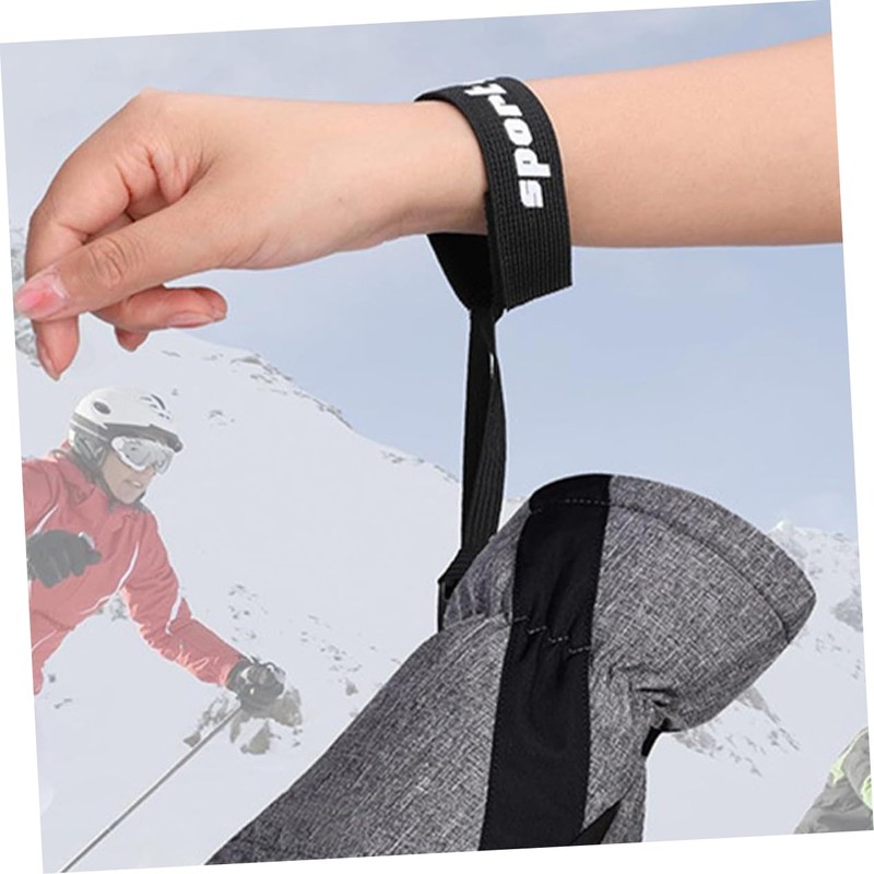 Outanaya 6pcs Portable Ski Glove Wrist Strap Durable Lost Safety
