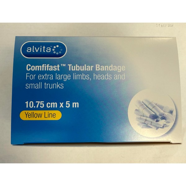 Comfifast Tubular Bandage Yellow Line 10.75cm x 5m - for