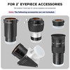 Alstar 3 Pcs Dust Caps for 2" Telescope Accessories -