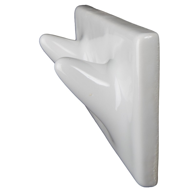 Ceramic Double Wash Cloth Hook Tile Niche Shelf