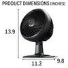 10" Black Turbo Force Power Oscillating Table Fan, 35ft Air