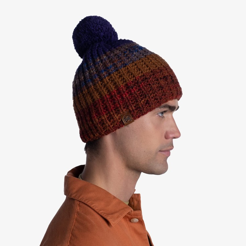 Buff Unisex Knitted Hat with Fleece Lining