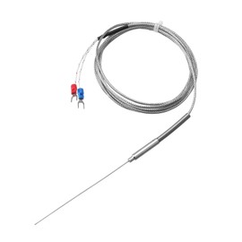 QUARKZMAN K Type Thermocouple Temperature Sensor Probe 1x100mm 6.6ft Wire 0 to 1000°C (32 to 1832°F) Stainless Steel