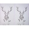 Clever-Kauf-24 Net Curtain Country House Stag Embroidered Bistro Curtain Height